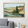 SIGNLEADER Framed Canvas Print Wall Art Pastel Countryside Valley Landscape Nature Wilderness Illustrations Modern Art Decorative Minimal Rustic for Living Room, Bedroom, Office - 16"x24" NATURAL view 2