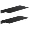 Danpoo 12 inch Metal Floating Shelves for Wall Organizer & Storage, Display Shelves for Bathroom, Living Room, Kitchen, Bedroom(Matte Black, 2-Pack) view 1