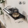 Danpoo 12 inch Metal Floating Shelves for Wall Organizer & Storage, Display Shelves for Bathroom, Living Room, Kitchen, Bedroom(Matte Black, 2-Pack) view 2