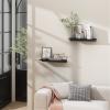 Danpoo 12 inch Metal Floating Shelves for Wall Organizer & Storage, Display Shelves for Bathroom, Living Room, Kitchen, Bedroom(Matte Black, 2-Pack) view 3