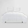 3Pcs Down Alternative Comforter Set 800 Thread Count-Cotton Shell, 500 GSM Microfiber Fill All Season Duvet Insert Box Stitch & Corner Tabs (Palatial King, White) view 1