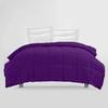 3Pcs Down Alternative Comforter Set 800 Thread Count-Cotton Shell, 500 GSM Microfiber Fill All Season Duvet Insert Box Stitch & Corner Tabs (Oversized King, Purple) view 1