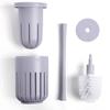 Toilet Brush Wall Mounted Toilet Brush and HolderToilet Bowl Brush with Long Handle and Quick Drying HolderToilet Scrub Brush for Bathroom Upgraded (Color : Blue) view 4