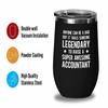Accountant Black Edition Wine Tumbler 12oz - Dad Raise Accountant - Accounting Spreadsheet Audit Auditor office work cpa engineer tax finance administrative view 3