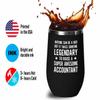 Accountant Black Edition Wine Tumbler 12oz - Dad Raise Accountant - Accounting Spreadsheet Audit Auditor office work cpa engineer tax finance administrative view 4