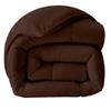 3Pcs Down Alternative Comforter Set 800 Thread Count-Cotton Shell, 500 GSM Microfiber Fill All Season Duvet Insert Box Stitch & Corner Tabs (Palatial King, Brown) view 2
