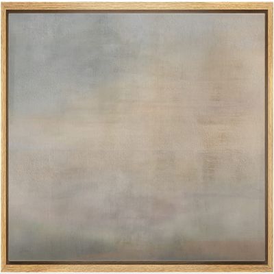 SIGNLEADER Framed Canvas Print Wall Art Pastel Grunge Brown Sky Landscape Abstract Shapes Illustrations Modern Art Decorative Minimal Relax/Calm for Living Room, Bedroom, Office - 16"x24" Natural