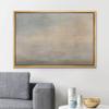 SIGNLEADER Framed Canvas Print Wall Art Pastel Grunge Brown Sky Landscape Abstract Shapes Illustrations Modern Art Decorative Minimal Relax/Calm for Living Room, Bedroom, Office - 16"x24" Natural view 2