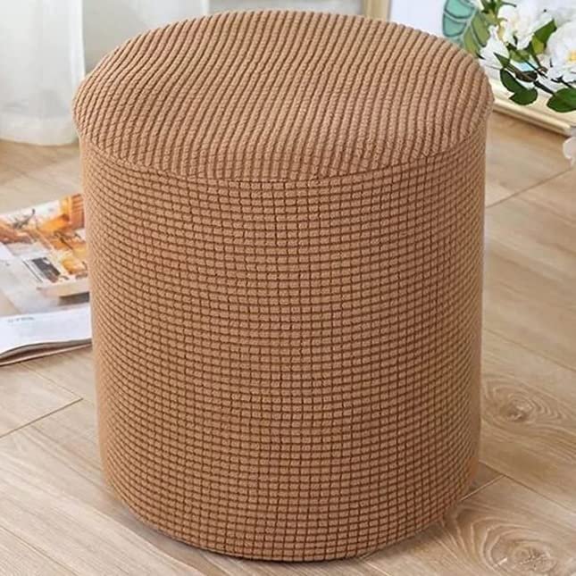 YHWW Ottoman Covers Slipcover Round/Square Ottoman Slipcover Storage Stool Furniture Protector Cover Small Medium Extra Large Modern Stretch Footrest Stool Cover Red/Grey/Brown