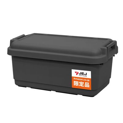 JEJ Astage Storage Box, Made in Japan, Simple Sealed Type, Includes Seal, Outdoor Camping Stool, Load Capacity 220.5 lbs (100 kg), Stackable, Granpot 73L, Dark Gray, Disaster Prevention, Width 33.1 x
