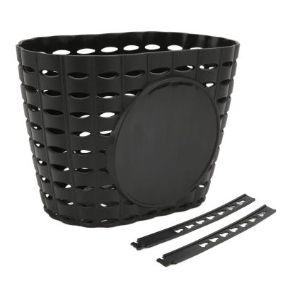 plplaaoo Removable Children Bike Basket,Plastic Front Handlebar Bicycle Basket,Detachable Easy Install Quick Released Baske,Front Storage Accessories for Kids Bike (Black), Bike Basket Front Bike