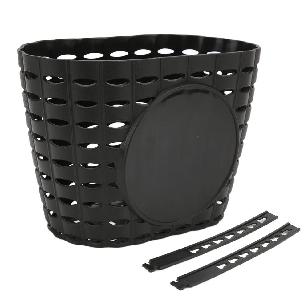 plplaaoo Removable Children Bike Basket,Plastic Front Handlebar Bicycle Basket,Detachable Easy Install Quick Released Baske,Front Storage Accessories for Kids Bike (Black), Bike Basket Front Bike