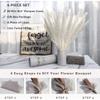 homeemoh 15 Pcs Dried Pampas Grass 17.7" Natural Pampas Grass Bouquet Fluffy Stem Bouquet for Flower Arrangements and Weddings,White view 4