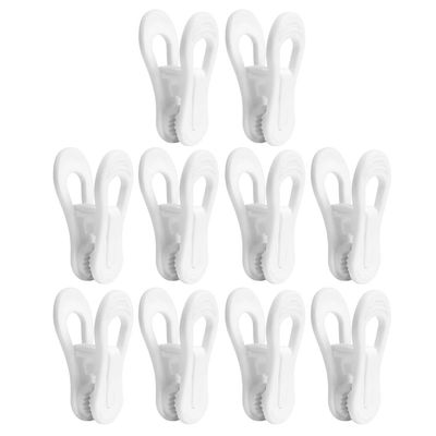 10pcs Non- Plastic Hanger Clips for Clothes Socks Towels and More and Laundry Clips for Home Use for Skirts and Pants Organization