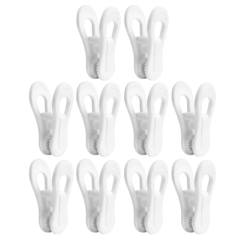 10pcs Non- Plastic Hanger Clips for Clothes Socks Towels and More and Laundry Clips for Home Use for Skirts and Pants Organization