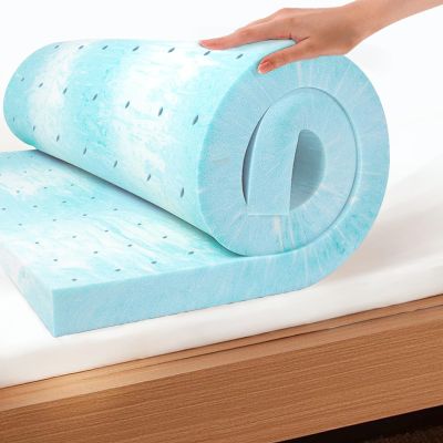 EGO Topper 2 Inch Twin Memory Foam Mattress Topper, Gel Foam Mattress Topper for Pressure Relief, Ventilated Design Bed Topper in a Box, CertiPUR-US Certified, 38"75", Medium