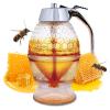 Acrylic Maple Syrup Dispenser Jar with Stand, 200ml Honey Pot, Beautiful Honey Comb Shaped Pot Vintage No Drip Container for Drinking Tea Steamed Milk Hot Cereal, 200ml Honey Pot, Acrylic Maple S view 1