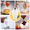 Acrylic Maple Syrup Dispenser Jar with Stand, 200ml Honey Pot, Beautiful Honey Comb Shaped Pot Vintage No Drip Container for Drinking Tea Steamed Milk Hot Cereal, 200ml Honey Pot, Acrylic Maple S view 2