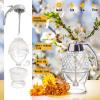 Acrylic Maple Syrup Dispenser Jar with Stand, 200ml Honey Pot, Beautiful Honey Comb Shaped Pot Vintage No Drip Container for Drinking Tea Steamed Milk Hot Cereal, 200ml Honey Pot, Acrylic Maple S view 3