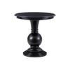 Pemberly Row Transitional Wood Accent Table w/Pedestal Base in Jet Black view 3