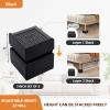 JONHWI Bed Risers, Furniture Raise Blocks, 3 inch Stilts Heavy Duty for Bed Couch Desk Sofa Table Lifts, Furniture Legs Lifters Support up to 1300 Lbs (Black, 8 Pack Set) view 3