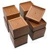 JONHWI Bed Risers, Furniture Raise Blocks, 3 inch Stilts Heavy Duty for Bed Couch Desk Sofa Table Lifts, Furniture Legs Lifters Support up to 1300 Lbs (Brown, 8 Pack Set) view 1