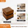 JONHWI Bed Risers, Furniture Raise Blocks, 3 inch Stilts Heavy Duty for Bed Couch Desk Sofa Table Lifts, Furniture Legs Lifters Support up to 1300 Lbs (Brown, 8 Pack Set) view 3