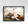 10x7 Frame Black Real Wood Picture Frame Width 0.75 Inches | Interior Frame Depth 0.5 Inches | Liscio Nero Traditional Photo Frame Complete with UV Acrylic, Foam Board Backing & Hanging Hardware view 4
