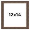 12x14 Frame Golden Caramel Solid Wood Bronze Picture Frame | 1.25 Inch Moulding Width | 0.5 Inch Frame Depth | Complete with UV Acrylic Plexiglass, Foam Board Backing & Hanging Hardware Included view 1