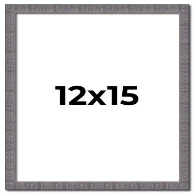 12x15 Frame Blue Kingsley Pewter Solid Wood Picture Frame Width 0.75 Inches |Interior Depth 0.5 Inches | Kingsley Pewter Frame with UV Acrylic, Foam Board Backing & Hanging Hardware