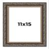 11x15 Frame Black and Gold Ornate Solid Wood Picture Frame Width 2 Inches | Interior Depth 0.5 Inches | Black Traditional Photo Frame with UV Acrylic, Foam Board Backing & Hanging Hardware view 1