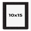 10x15 Shadow Box Black Solid Wood Display Picture Frame | 1 Inch Rabbet Depth | | 1.375 Inch Moulding Width | Grant Mid Century Photo Frame Complete with UV Acrylic, Backing & Hanging Hardware view 1