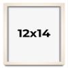 12x14 Frame White Wheat Solid Wood Picture Frame | Moulding Width 0.75 Inches | Interior Depth 0.5 Inches | Light Wood Traditional Photo Frame Complete with UV Acrylic, Foam Backing & Hanging Hardware view 1