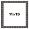 11x15 Frame Black Brown Chestnut Mosaic Solid Wood Picture Frame | 1.125 Inch Moulding Width | Complete with UV Acrylic Plexiglass, Foam Board Backing & Hanging Hardware view 1