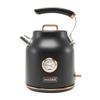 Haden Dorset 1.7 Liter Stainless Steel Electric Kettle, Hot Water Kettle with 360-Degree Base and Auto Shutoff, Black & Copper view 1