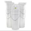 6 Gallon White Bucket with White Twist-on Lid, 5 Pack view 1
