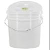 6 Gallon White Bucket with White Twist-on Lid, 5 Pack view 4