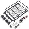 NHX RC Roof Luggage Rack w/LED Lights : 1/10 RC Crawler Trucks -Black view 1