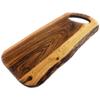 Acacia Charcuterie Board with Natural Live Edge & Round Handle - Wood Cheese Board - Decorative Wooden Serving & Cutting Board - Housewarming, Mothers Day, New Home & Wedding Gifts (XL - 24 x 10) view 1