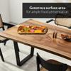 Acacia Charcuterie Board with Natural Live Edge & Round Handle - Wood Cheese Board - Decorative Wooden Serving & Cutting Board - Housewarming, Mothers Day, New Home & Wedding Gifts (XL - 24 x 10) view 3