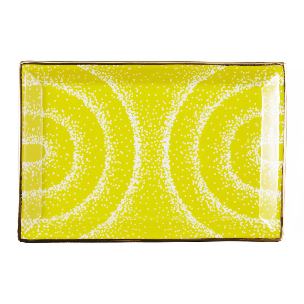 Jonathan Adler Vapor Rectangle Tray, Yellow