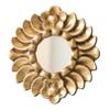 DecorContreras Peruvian Accent Mirror 6" - Small Round Gold Wall Decor - Hand-Carved Sunburst Mirror with Bronze Leaf - Unique (Gold) view 1