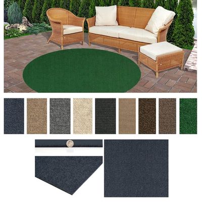 6' Round - Espresso - Economy Indoor/Outdoor Carpet Patio & Pool Area Rugs |Light Weight Indoor/Outdoor Rug - Easy Maintenance - Just Hose Off & Dry! - 10 Colors to Choose from -VIT