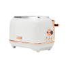Haden Heritage 2-Slice Wide-Slot Toaster, Stainless-Steel Bread Toaster with Adjustable Browning Control, Crumb Tray & Non-Slip Feet, Ivory & Copper view 1