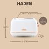Haden Heritage 2-Slice Wide-Slot Toaster, Stainless-Steel Bread Toaster with Adjustable Browning Control, Crumb Tray & Non-Slip Feet, Ivory & Copper view 4