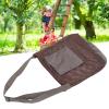 Fdit Mushroom Foraging Bag, Large Capacity Foldable Pouch with Adjustable Strap, Oxford Cloth and Mesh, Khaki, 42x45cm, for Fruit Picking and Harvesting view 3