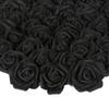Artificial Rose Flowers, 200 pcs Foam Rose Bulk Black Fake Flower Heads for DIY Wedding Bouquets Rose Wall Kissing Balls Bridal Shower Centerpieces Arrangements Party Tables Decorations(Black) view 1