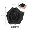 Artificial Rose Flowers, 200 pcs Foam Rose Bulk Black Fake Flower Heads for DIY Wedding Bouquets Rose Wall Kissing Balls Bridal Shower Centerpieces Arrangements Party Tables Decorations(Black) view 3