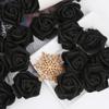 Artificial Rose Flowers, 200 pcs Foam Rose Bulk Black Fake Flower Heads for DIY Wedding Bouquets Rose Wall Kissing Balls Bridal Shower Centerpieces Arrangements Party Tables Decorations(Black) view 4