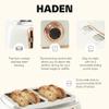 Haden Heritage 4 Slice Wide Slot Stainless Steel Toaster with Adjustable Browning Control & Non-Slip Feet, Ivory & Copper view 3